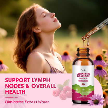 Lymphatic Drainage Supplements Drops for Immune, Lymph System Support, Cleanse & Detox, Liver Health with Echinacea,Elderberry,Cleavers Herb,Burdock, Calendula, Non-GMO, Raspberry Flavor, 2 Fl Oz Catfit buy supplements Au