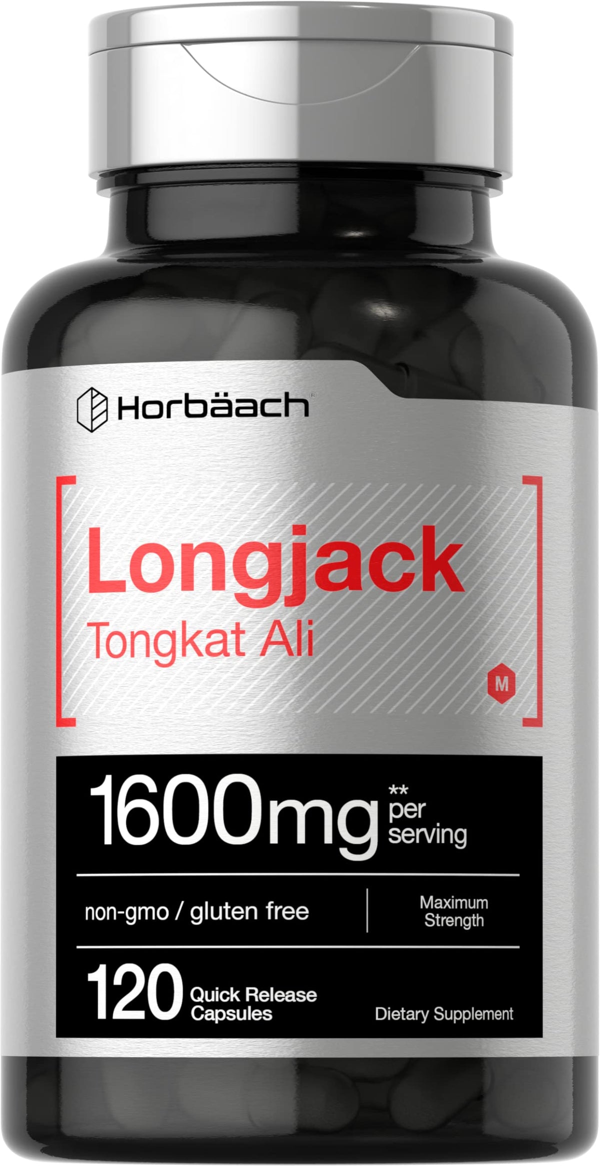 Horbäach Longjack Tongkat Ali for Men and Women | 120 Capsules | Extract Supplement | Maximum Strength Pills