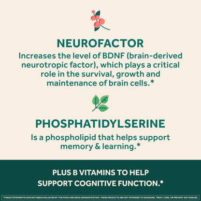 NEURIVA Ultra Decaffeinated Clinically Tested Supplement for Mental Alertness, Memory, Focus & Concentration, Cognivive, Neurofactor