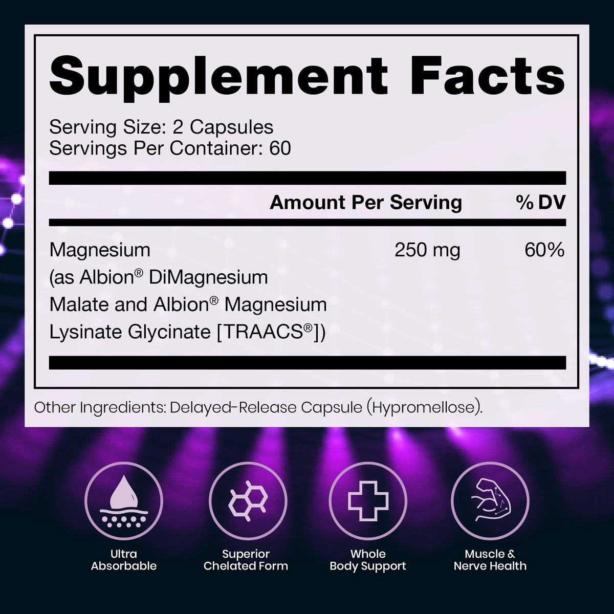 Pure TheraPro Rx Optimum Magnesium Lysinate Glycinate & Di-Magnesium Malate, Made in USA | 2 Month Supply | Chelated for Maximum Absorption, Supports Bone Health & Energy, Non-GMO Pure Therapro RxBuy Supplements Australia