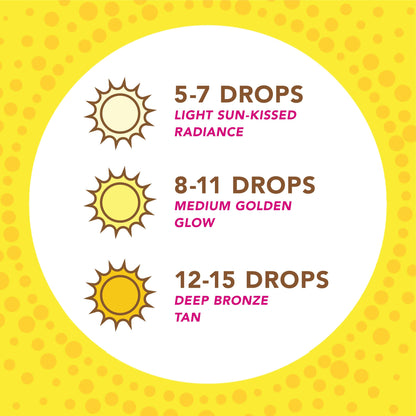 Jergens Natural Glow Instant Sun Drops, Sunless Tanning for Face and Body, Instant Sun Bronzing Drops, Oil Free, 1 Fl Oz