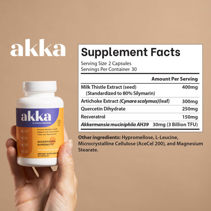 Akkermansia Probiotic Liver Cleanse Detox & Repair - Liver Health Supplement for Energy, Digestion & Metabolism with Akkermansia Muciniphila (AKKA Superbiotics),