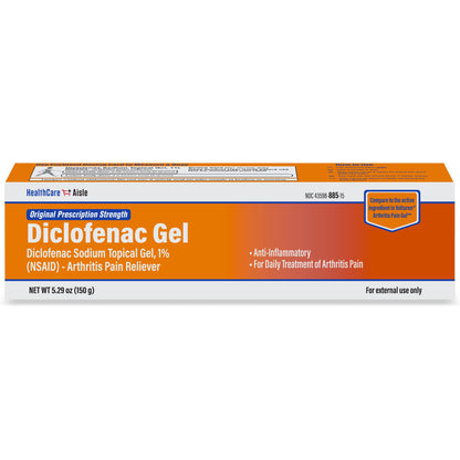 HealthCareAisle Diclofenac Gel, 1%, Arthritis Pain Relief - 150 g tube - Original Prescription Strength (NSAID) HealthCareAisle buy supplements Au