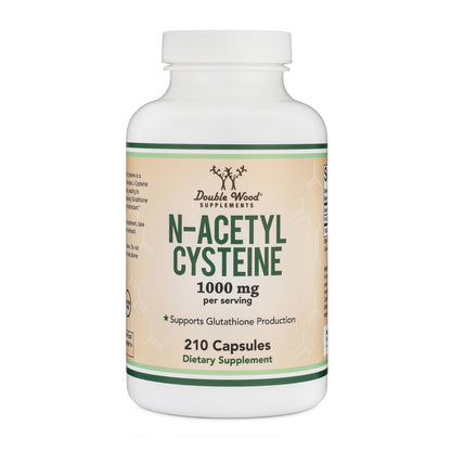 NAC Supplement (N-Acetyl Cysteine) - 99%+ Purity Tested - (1,000mg Per Serving 500mg Per Cap, 210 Capsules) (Third Party Tested) with Odor Masking Technology