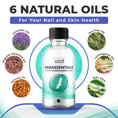 Nature’s NutriWave Kerassentials Oil, 8-IN-1 Plant-Based Formula, Natural Ingredients | Made in USA, No Stimulants