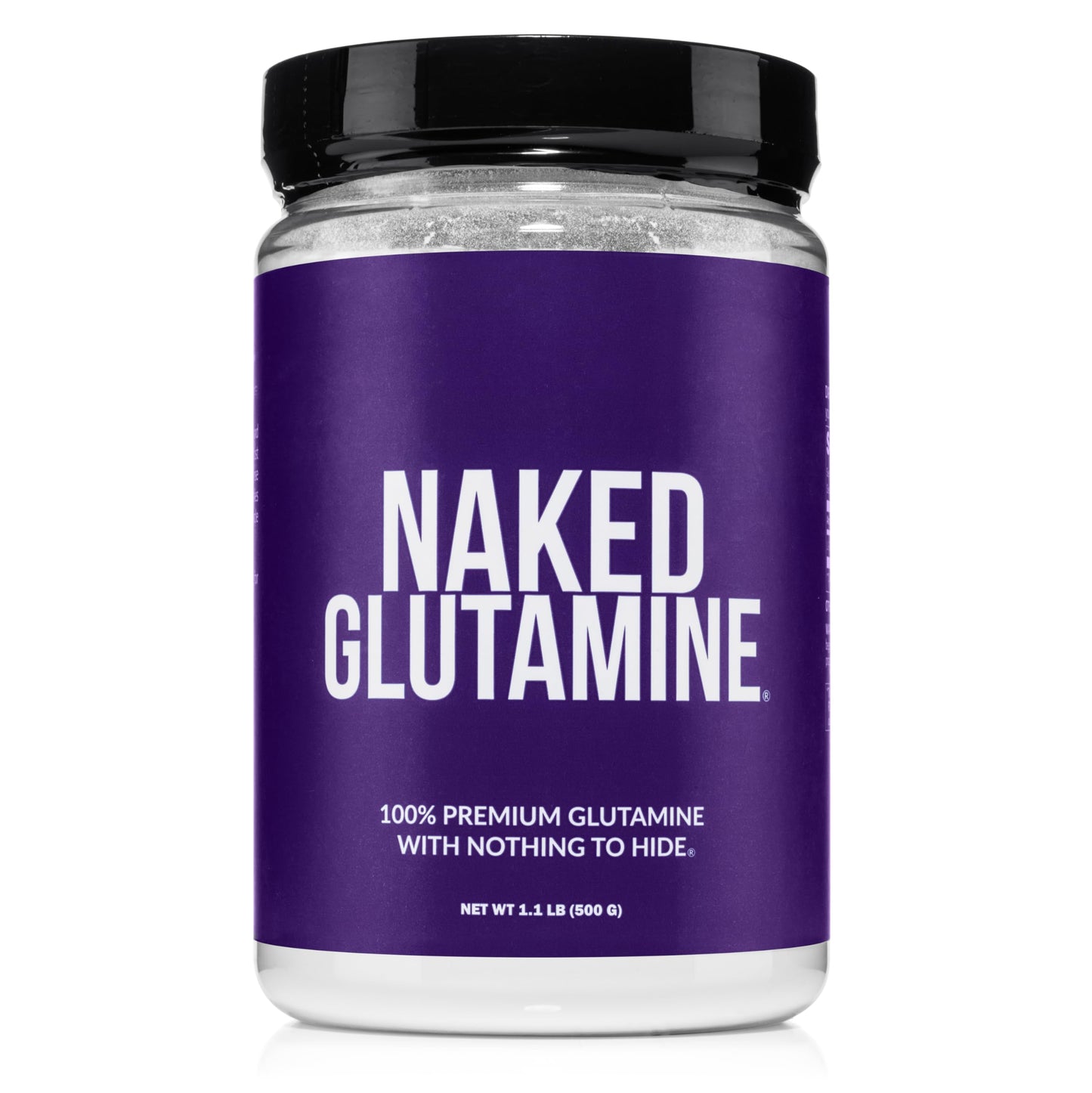 Pure L-Glutamine Made in The USA - 100 Servings - 500g, 1.1lb Bulk, Vegan, Non-GMO, Gluten and Soy Free. Minimize Muscle Breakdown & Improve Protein Synthesis. No Additives
