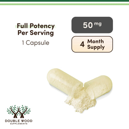 Apigenin Supplement - 50mg per Capsule, 120 Count (Powerful Bioflavonoid Found in Chamomile Tea for Relaxation, Sleep, and Mood) Senolytic