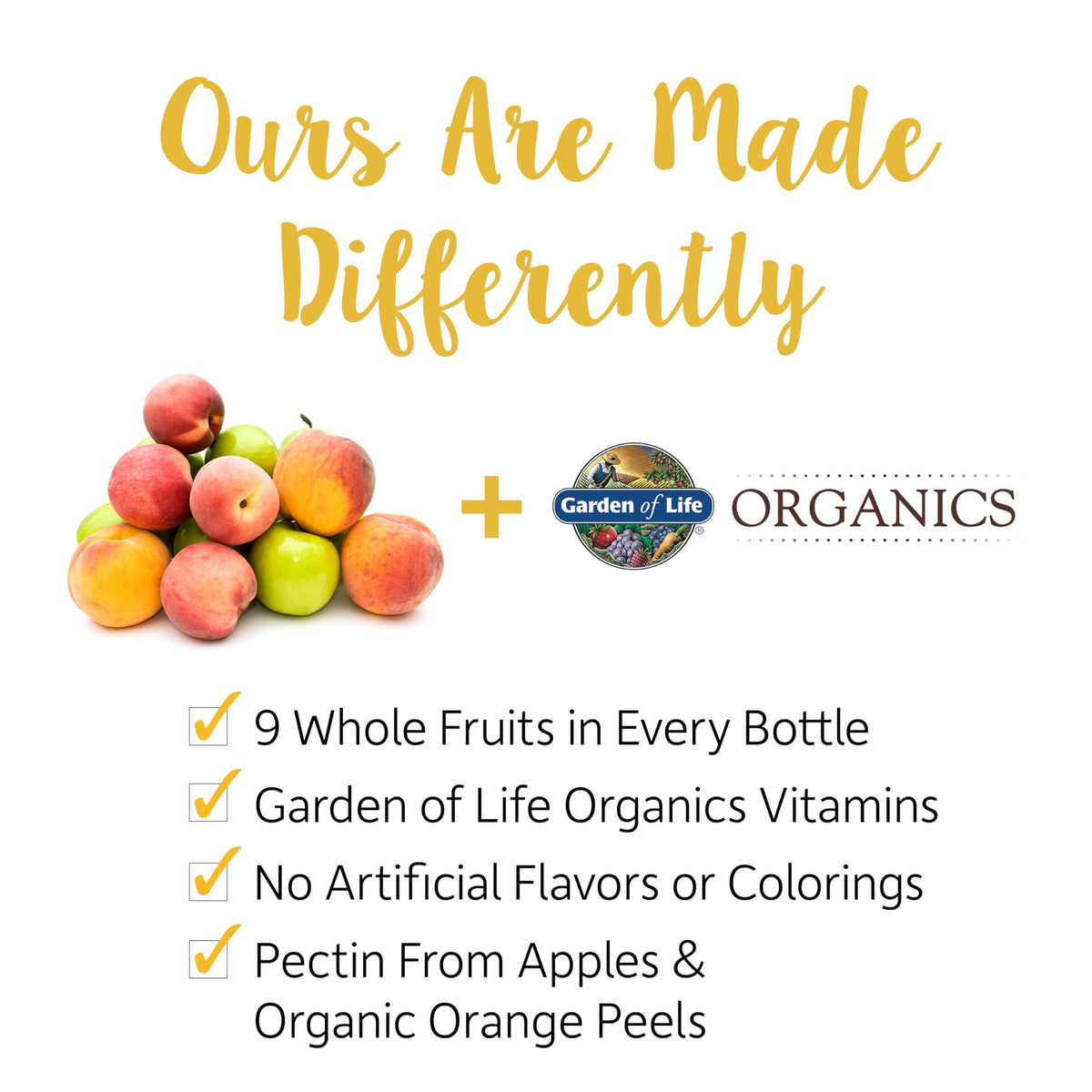 Garden of Life Organics Men's Gummy Vitamins - Berry - Certified Organic, Non-GMO, Vegan, Kosher Complete Multi - Methyl B12, C & D3 - Gluten