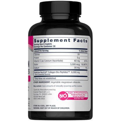 NeoCell Collagen Peptides Pills | 180 Tablets | with Vitamin C and Biotin | Grass Fed Bovine | Hair, Skin, & Nails | for Women and Men NeoCell buy supplements Au