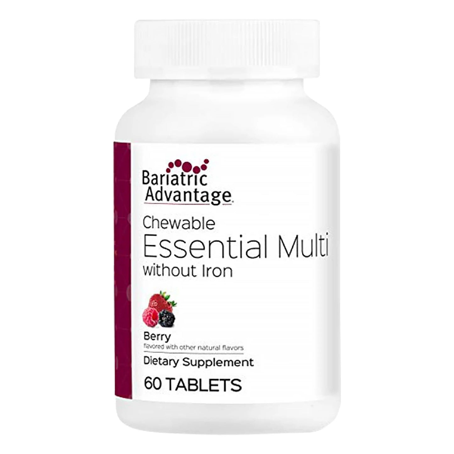 Bariatric Advantage Chewable Essential Multivitamin Without Iron - 200 DV of Key Nutrients - Trace Mineral Support Bariatric Advantage