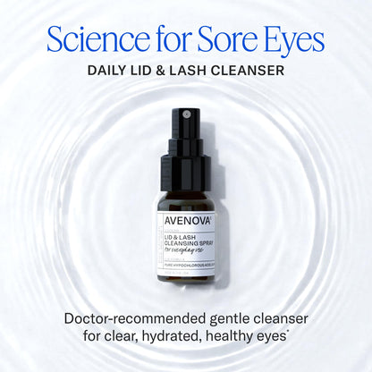 Avenova Eyelid and Eyelash Cleanser Spray - 20ml Bottle - Gentle Everyday Pure Hypochlorous Acid Spray for Eye Irritation