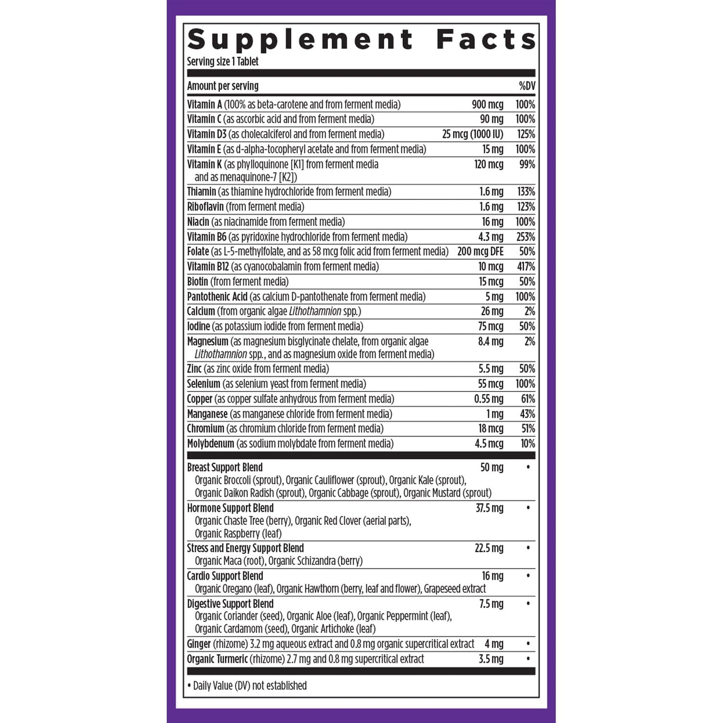 New Chapter Women’s Multivitamin 40+, extra B6 & B12, Biotin for Hair Growth, D3, Vit C, Zinc for Immune & Stress Support, Gentle on an Empty Stomach