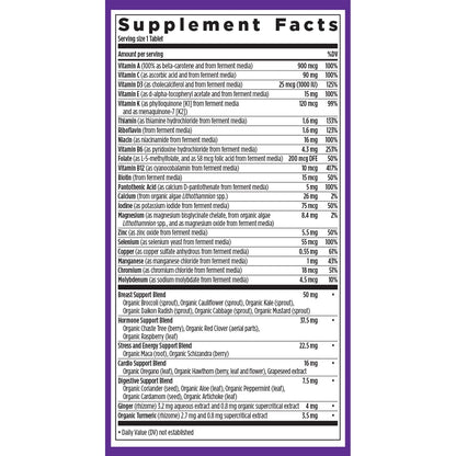 New Chapter Women’s Multivitamin 40+, extra B6 & B12, Biotin for Hair Growth, D3, Vit C, Zinc for Immune & Stress Support, Gentle on an Empty Stomach