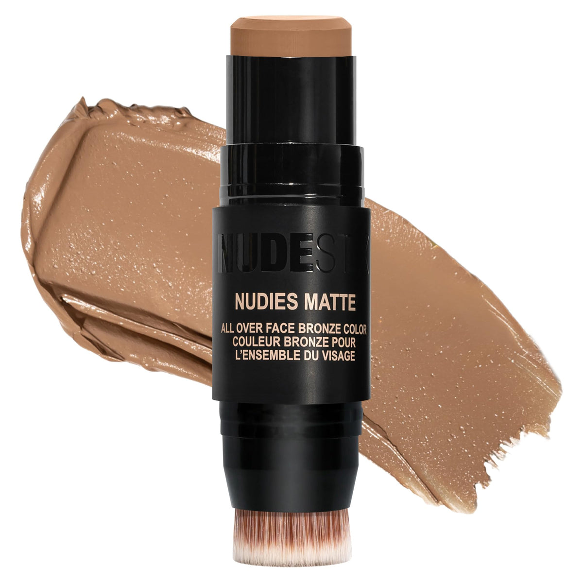 Nudestix Nudies Bronze All Over Matte Bronzing Stick – 3-in-1 Cream Bronzer for Cheeks, Eyes & Lips with Built-In Brush | Natural Contour & Sun-Kissed Glow | Bondi Bae NudestixBuy Supplements Australia