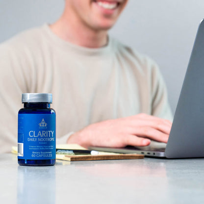 Thrivous Clarity Daily Nootropic – Cognitive Support & Mood Formula with Bacopa (Synapsa®), L-Theanine, Rhodiola Rosea, Vitamin B Complex & Zinc Picolinate – 60 Vegan Capsules ThrivousBuy Supplements Australia
