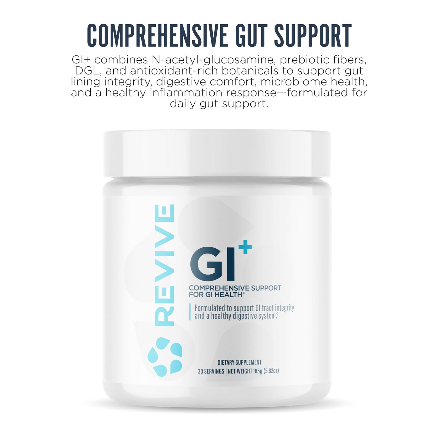 Revive MD Digestive Health Supplement, GI Plus (30 Servings) - Supports Gut Health for Women & Men - Promotes Regularity & Bowel Function