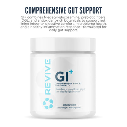 Revive MD Digestive Health Supplement, GI Plus (30 Servings) - Supports Gut Health for Women & Men - Promotes Regularity & Bowel Function