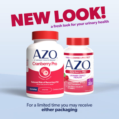 AZO Cranberry Pro, Cranberry Pills for Women & Men, 600mg Pacran, Made with Concentrated Whole Fruit Cranberry Powder to Help Cleanse and Protect The Urinary Tract