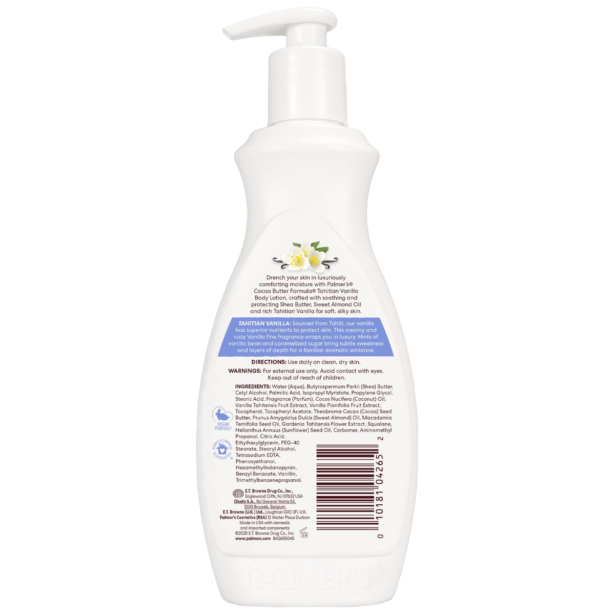 Palmer's Cocoa Butter Formula Tahitian Vanilla Body Lotion, 13.5 Oz, Daily Moisturizing Lotion for Dry Skin with Shea Butter & Vitamin E