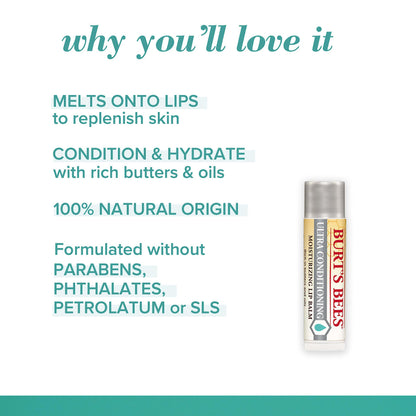 Burt's Bees Easter Basket Stuffers, Balm Bouquet Lip Balm Set, Original Beeswax, Vanilla Bean, Cucumber Mint, Coconut & Pear Pack, Natural Origin Lip Treatment, 4 Tubes, 0.15 oz. Burt's BeesBuy Supplements Australia