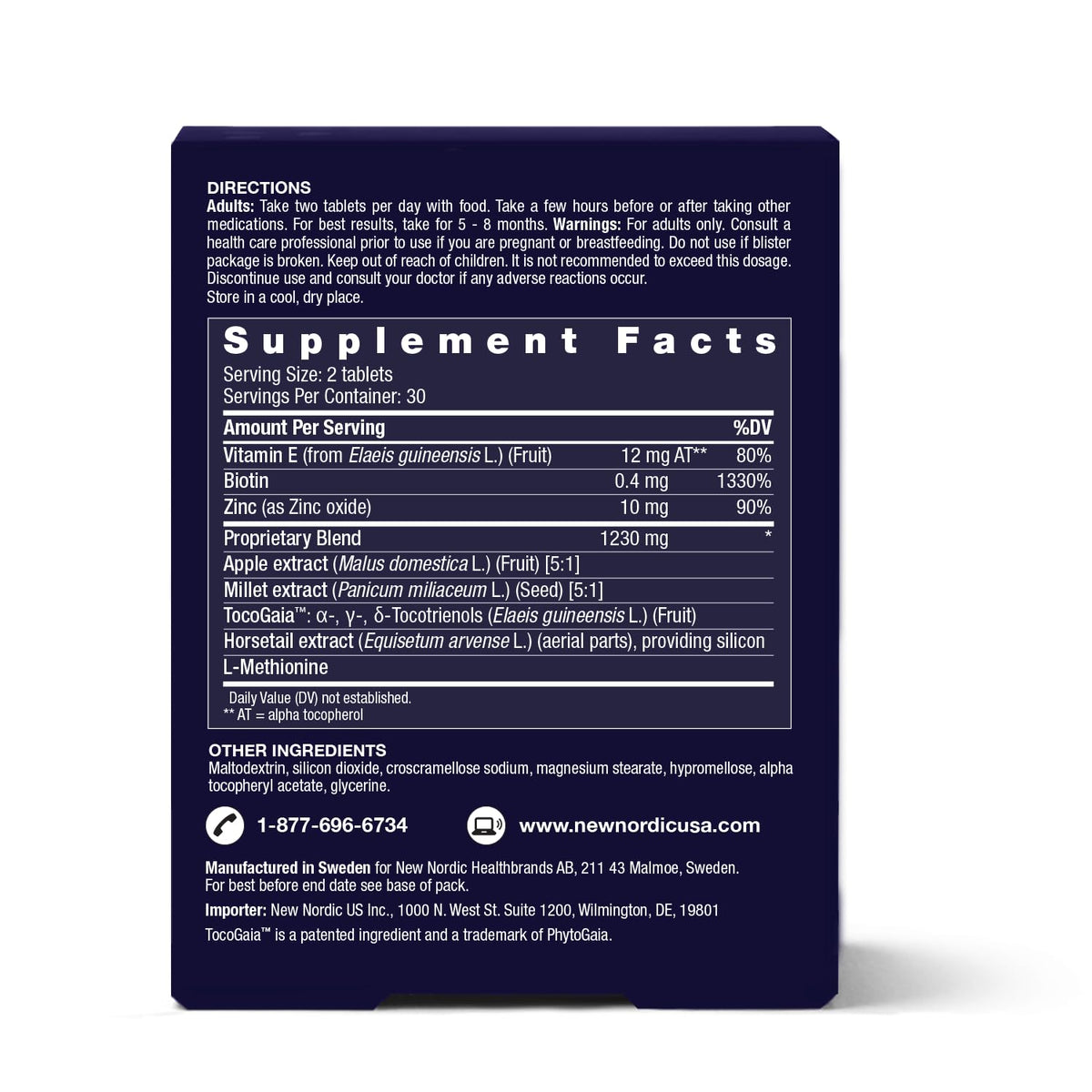 NEW NORDIC Hair & Eye Support Tablets Bundle, Hair GRO Natural Hair Growth and Blue Berry Eye Vitamin Supplements NEW NORDICBuy Supplements Australia