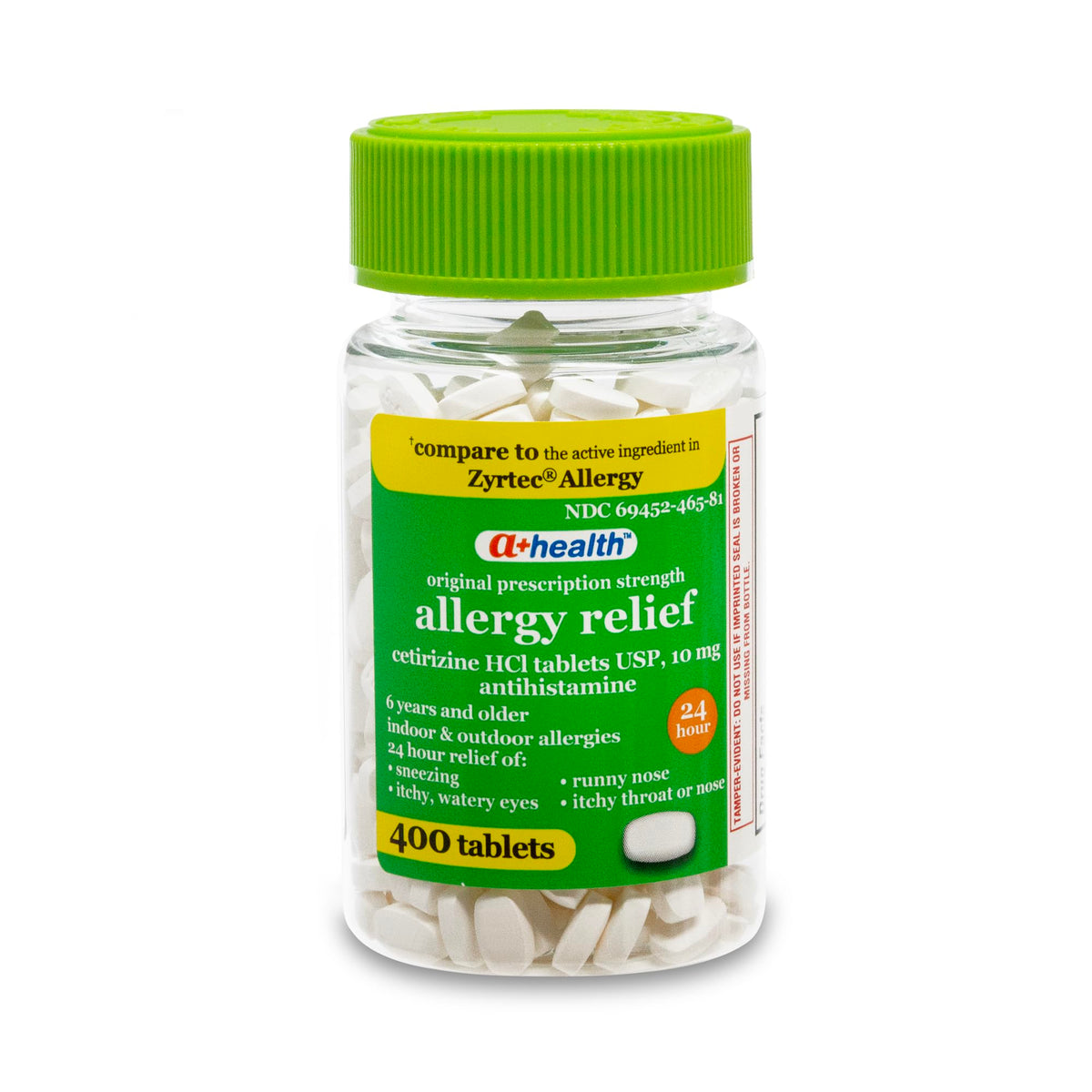 A+Health Cetirizine HCl 10mg Tablets, 24 Hour Allergy, Antihistamine, Indoor & Outdoor Allergies, Relief from Sneezing, Itchy Throat, Watery Eyes, 400 Count A+Health buy supplements Au