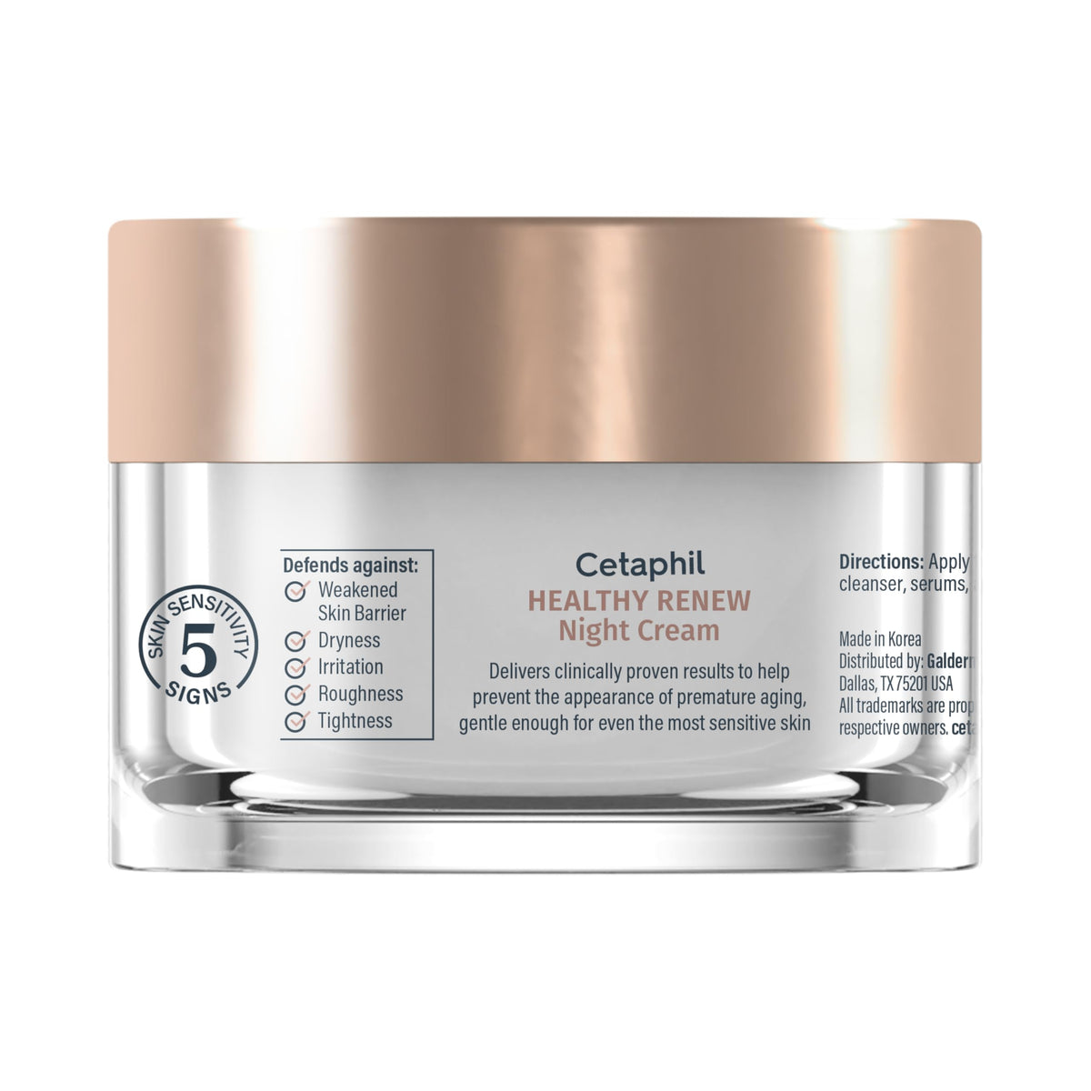 Cetaphil Healthy Renew Skin Tightening Night Cream 1.7 Oz, Wrinkle Repair Cream for Face with Peptides