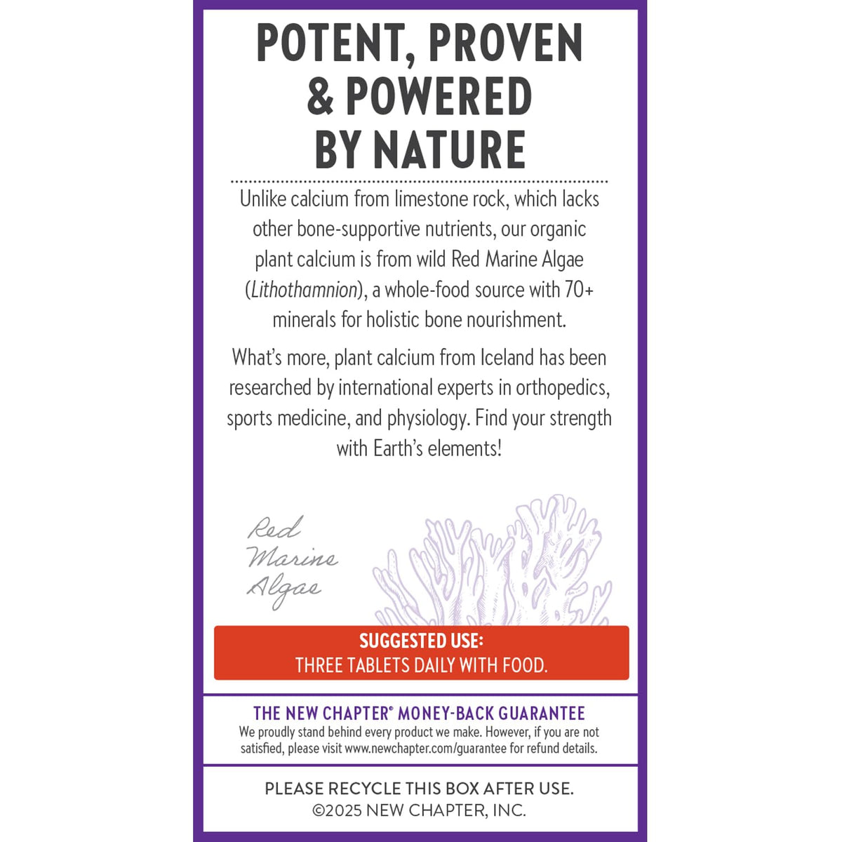 New Chapter Calcium Supplement - Bone Strength Plant-Based USDA Organic Calcium with Magnesium, Vitamin D3+K2, for Bone Health & Joint Mobility, Heart Support