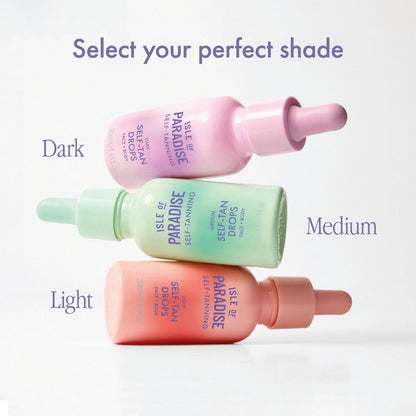 Isle of Paradise Self Tanning Face & Body Drops- Medium, Self Tanner Drops for a Natural Bronze, Long-lasting Tan