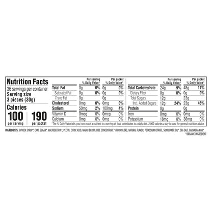 CLIF BLOKS - Mountain Berry Flavor - Energy Chews - Non-GMO - Plant Based - Fast Fuel for Cycling and Running - Quick Carbohydrates and Electrolytes - 2.12 oz. (18 Count)