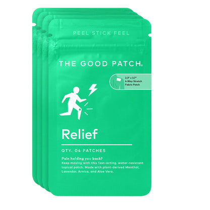 The Good Patch Muscle Pain Relief Patches, Natural Patch with Menthol, Lavender, Arnica and Aloe Vera, Sustained Release, Plant Powered Wearable Wellness, For Back, Neck, Arms, Legs (16 Total Patches) The Good PatchBuy Supplements Australia