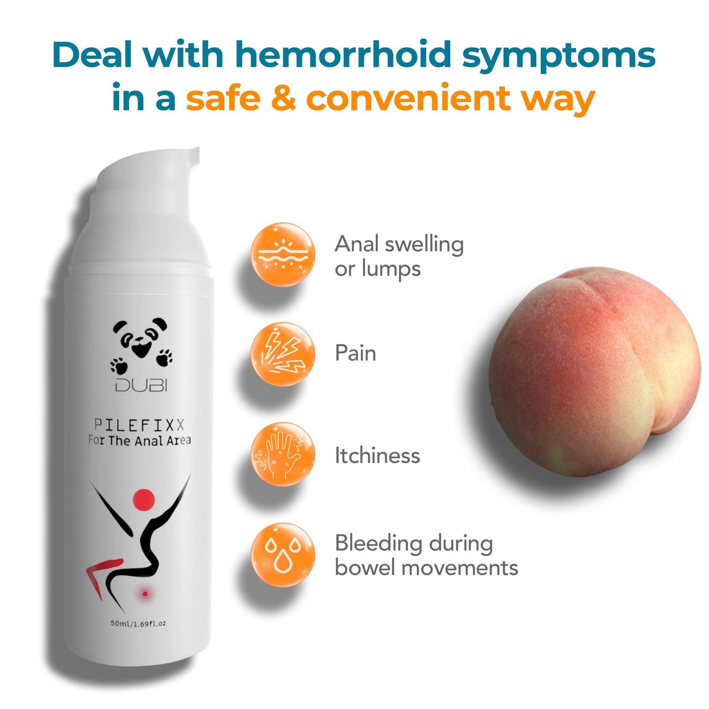 DUBI Pilefixx Hemorrhoid Treatment - Hemorrhoid Cream - Hemorrhoid & Fissure Ointment for Burning, Itching, Swelling - Hemorrhoid Symptom Treatment with Aloe - 50 Gram DUBIBuy Supplements Australia