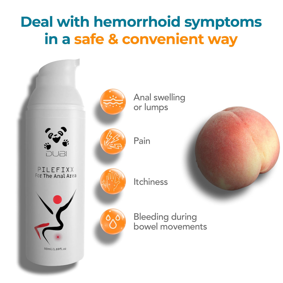 DUBI Pilefixx Hemorrhoid Treatment - Hemorrhoid Cream - Hemorrhoid & Fissure Ointment for Burning, Itching, Swelling - Hemorrhoid Symptom Treatment with Aloe - 50 Gram DUBIBuy Supplements Australia