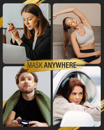 Maskiss 24k Gold Under Eye Patches (25 Pairs), eye mask, Collagen Skin Care Products
