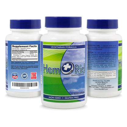 HemRid Best Hemorrhoid Supplement, Reduce Itching, Irritation, Bleeding, Burning in 2-5 Days, Clinically Tested Ingredients Provide Fast Relief in 120 Days HemRidBuy Supplements Australia