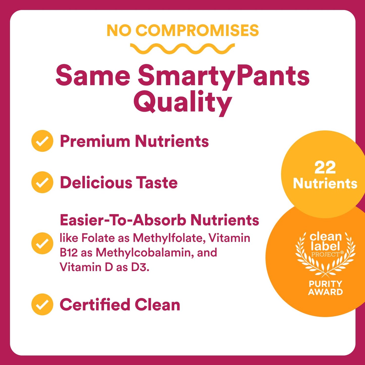 SmartyPants Multivitamin Gummy for Women 50 and Over, Omega 3 (DHA/EPA), Methylfolate, CoQ10, Vitamin D3, C, Vitamin B12, B6, A, K, Biotin