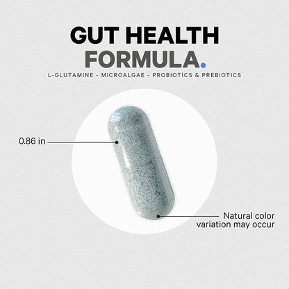 Codeage Gut Health Supplements Vegan Formula - L Glutamine, Zinc, Turkey Tail Mushroom Powder, Tonic Mushroom, Maitake, Micro Algae, Mineral, Licorice Root DGL - Probiotics, Prebiotics - 180 Capsules CodeageBuy Supplements Australia