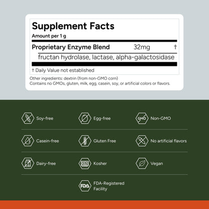 FODZYME® On-The-Go Digestive Enzymes for Gut Health, Relief for Bloating, Gas, Constipation, Diarrhea, Abdominal Pain, Low FODMAP, 30 Dose FODZYMEBuy Supplements Australia