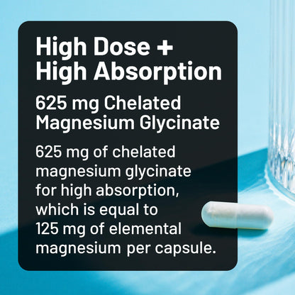 NatureWise Magnesium Glycinate 625 mg - High Absorption Chelated Magnesium Glycinate for Sleep, Relaxation, Muscle & Bones* - Gentle on Stomach, Vegan, Non-GMO - 30 Capsules[30-Day Supply] NatureWiseBuy Supplements Australia