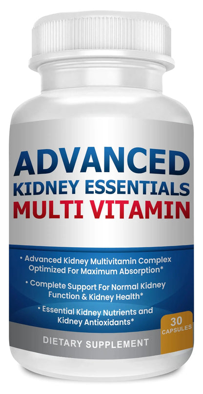 Advanced Kidney Essentials Multivitamin. Kidney Support Supplement for Complete Kidney Health. Kidney Health Supplement Kidney Restore
