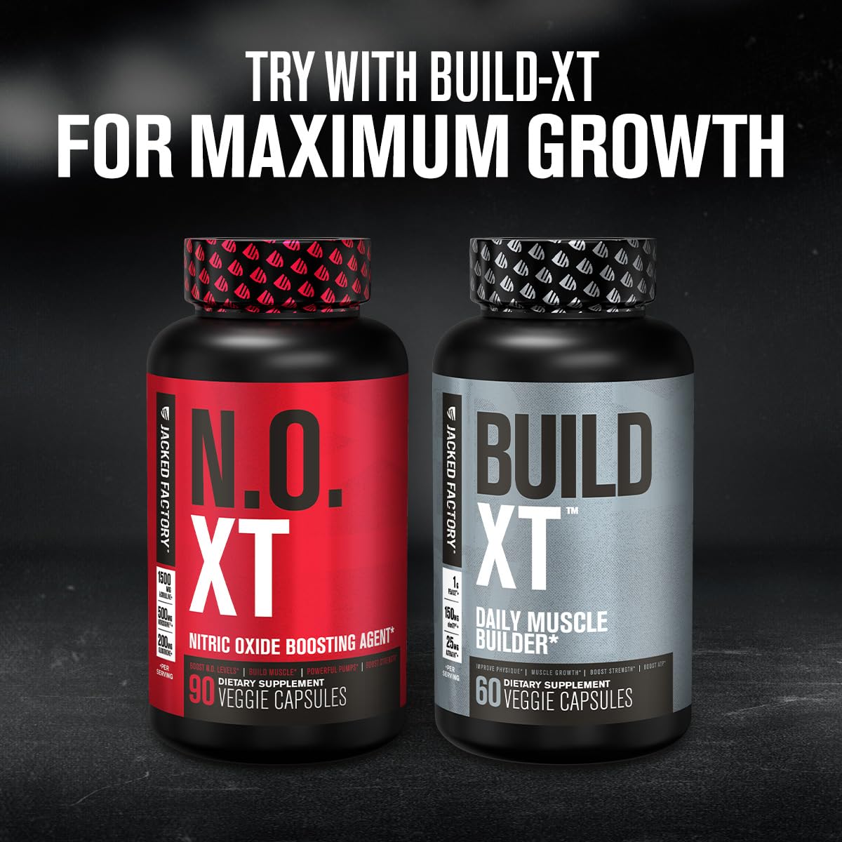 Jacked Factory N.O. XT Nitric Oxide Supplements for Men w/Nitrosigine L Arginine L Citrulline Supplement for Muscle Pumps & Vascularity - Pre Workout Nitric Oxide Booster & Muscle Builder - 90 Caps Jacked FactoryBuy Supplements Australia