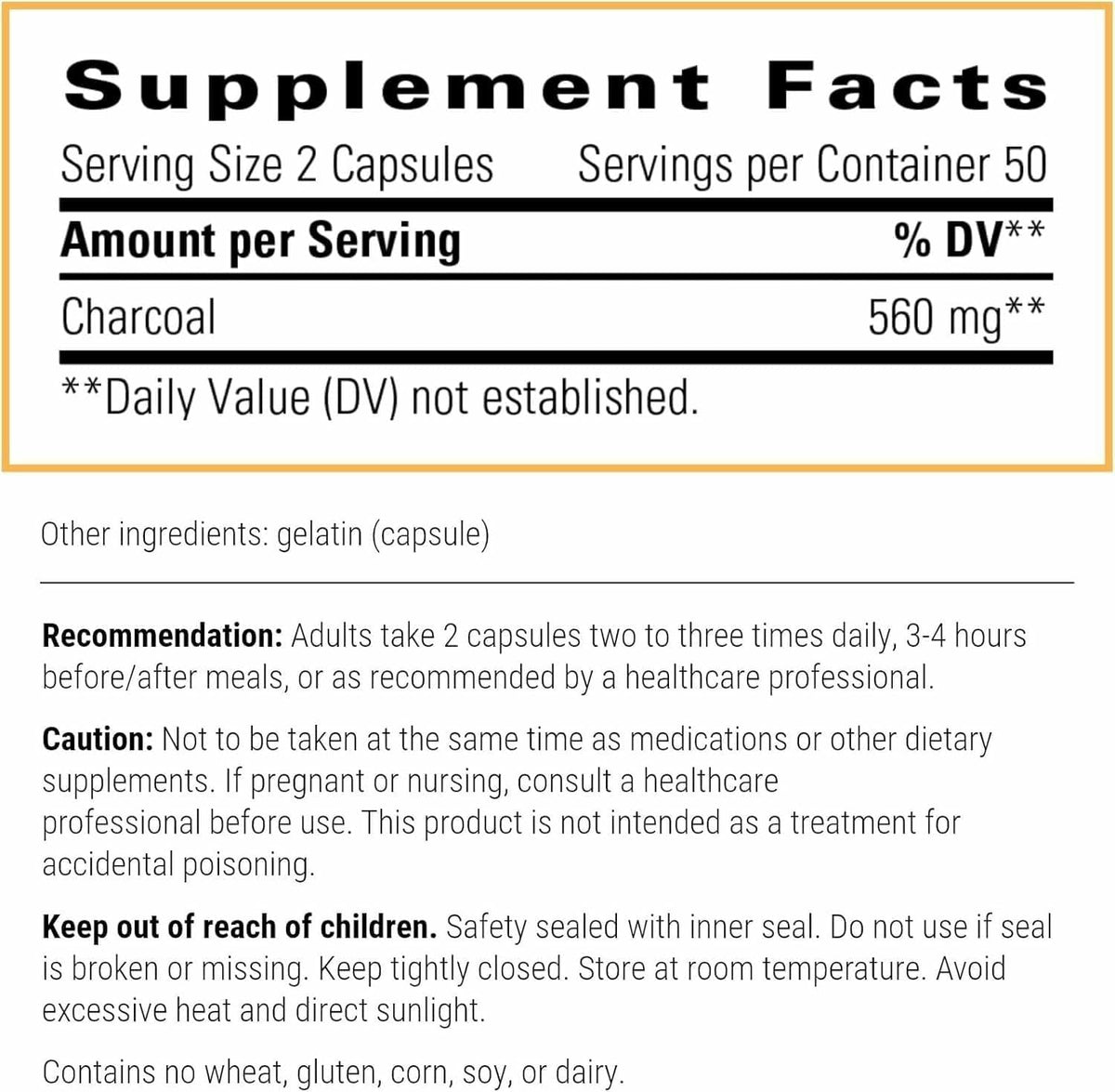 Integrative Therapeutics Activated Charcoal - Digestive & Gut Health Supplement - Effective Gastrointestinal Support - Gluten-Free & Dairy-Free
