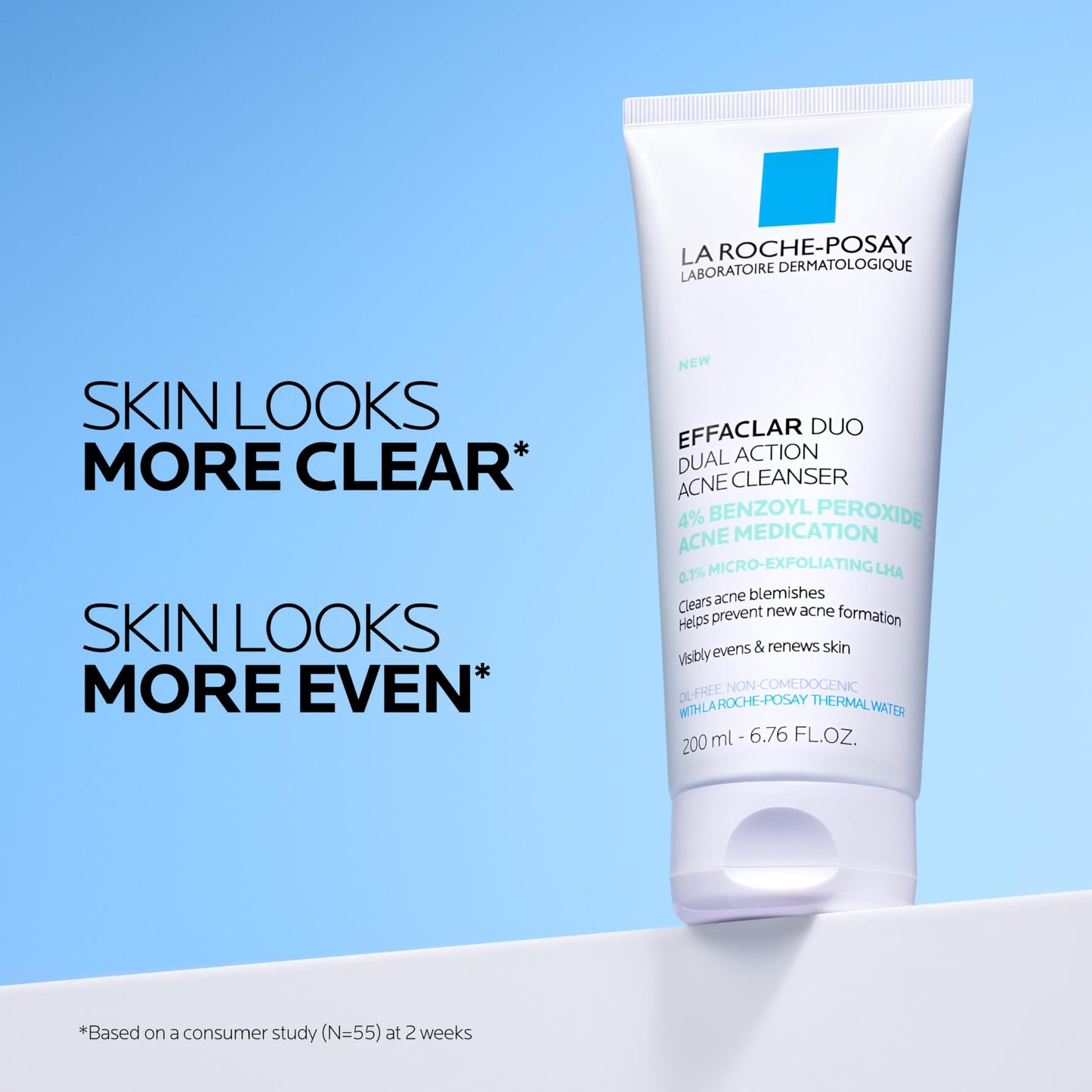 La Roche-Posay Effaclar Dual Acne Face Wash With 4% Benzoyl Peroxide & LHA Exfoliant