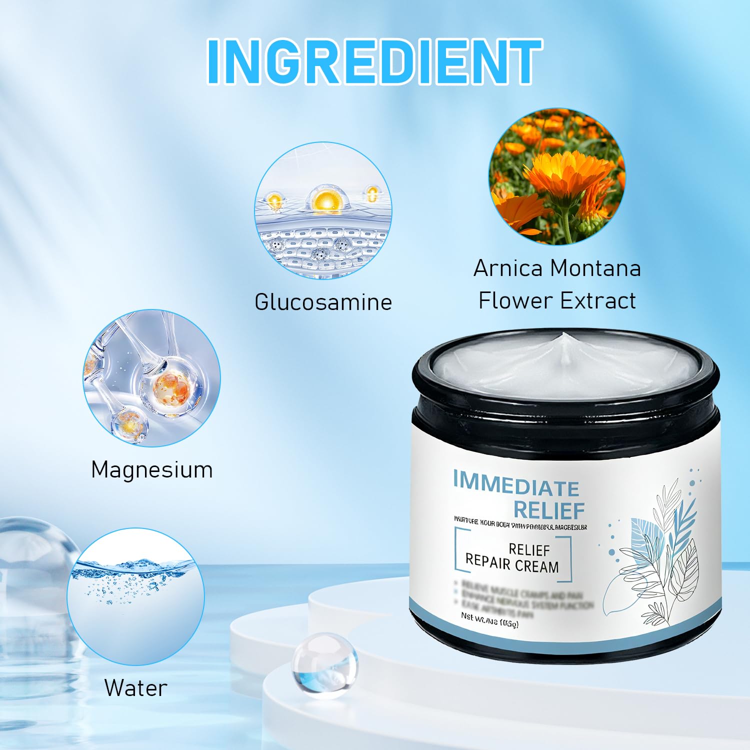 Magnesium Cream, 2025 New Upgraded Magnesium Gel for Back, Neck, Hands, Knees-50g (2 Bottle) DiinouBuy Supplements Australia