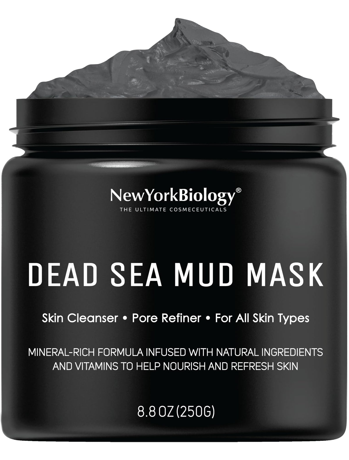 New York Biology Dead Sea Mud Mask for Face and Body | Spa Quality Pore Refiner for Oily Skin | Natural Skincare for Women & Men