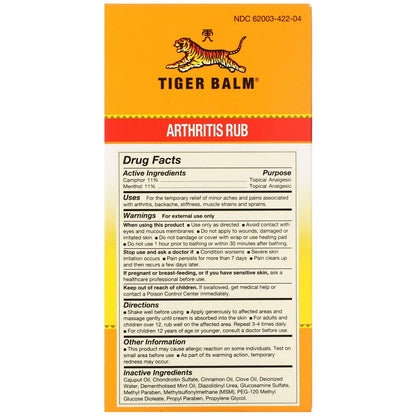 Tiger Balm Balm Arthritis Rub Tiger BalmBuy Supplements Australia