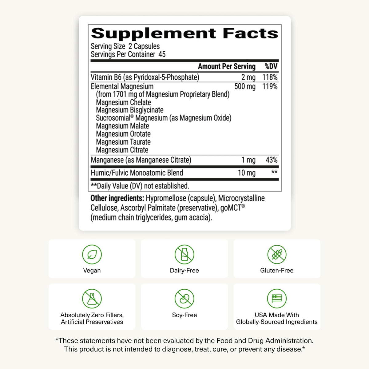 BIOptimizers Magnesium Breakthrough Supplement with 500mg - 7 Forms of Magnesium: Glycinate, Malate, Citrate, and More - Natural Support for Sleep and Cognitive Function -90 Capsules- Calming Vitamins BIOptimizers buy supplements Au