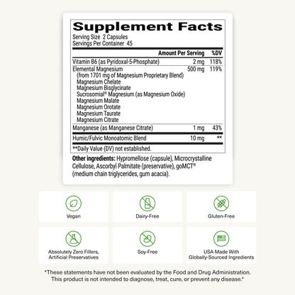 BIOptimizers Magnesium Breakthrough Supplement with 500mg - 7 Forms of Magnesium: Glycinate, Malate, Citrate, and More - Natural Support for Sleep and Cognitive Function -90 Capsules- Calming Vitamins BIOptimizers buy supplements Au