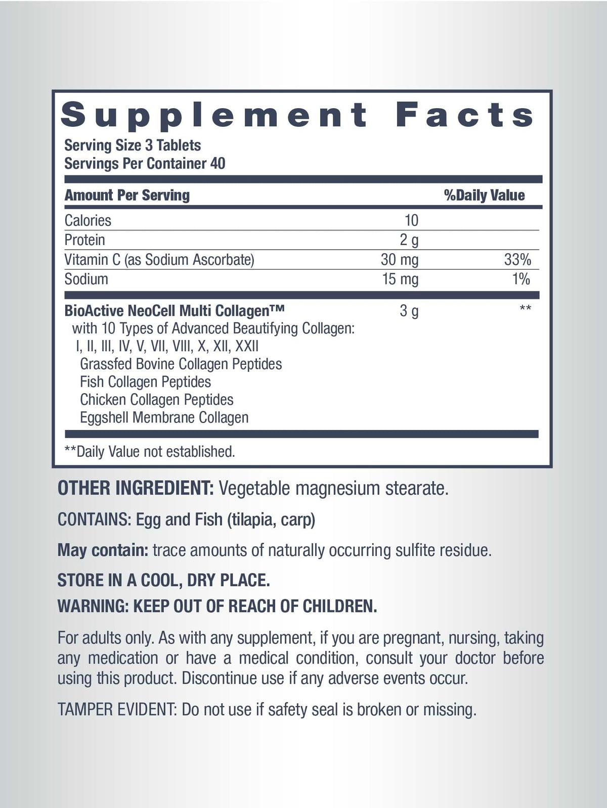 NeoCell Super Multi Collagen Peptides | 120 Tablets | 10 Types of Collagen | Skin, Hair and Nails | Beauty Supplement | For Men and Women NeoCell buy supplements Au