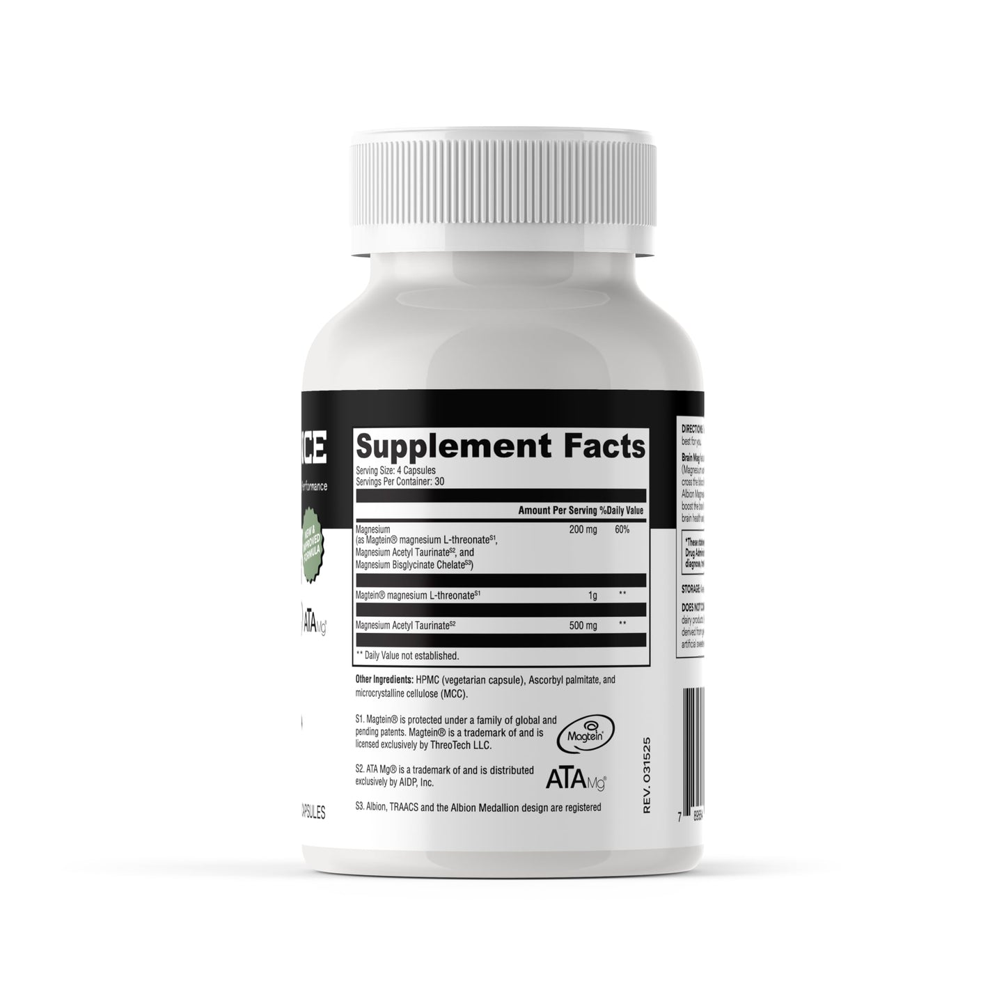 Magnesium L-Threonate + Mag Acetyl-Taurate (ATA Mag) + Mag Glycinate | Promotes Cognitive Well-Being, Enhanced Memory, Mental Clarity and Overall Brain Function | 120 Capsules MYOXCIENCE buy supplements Au